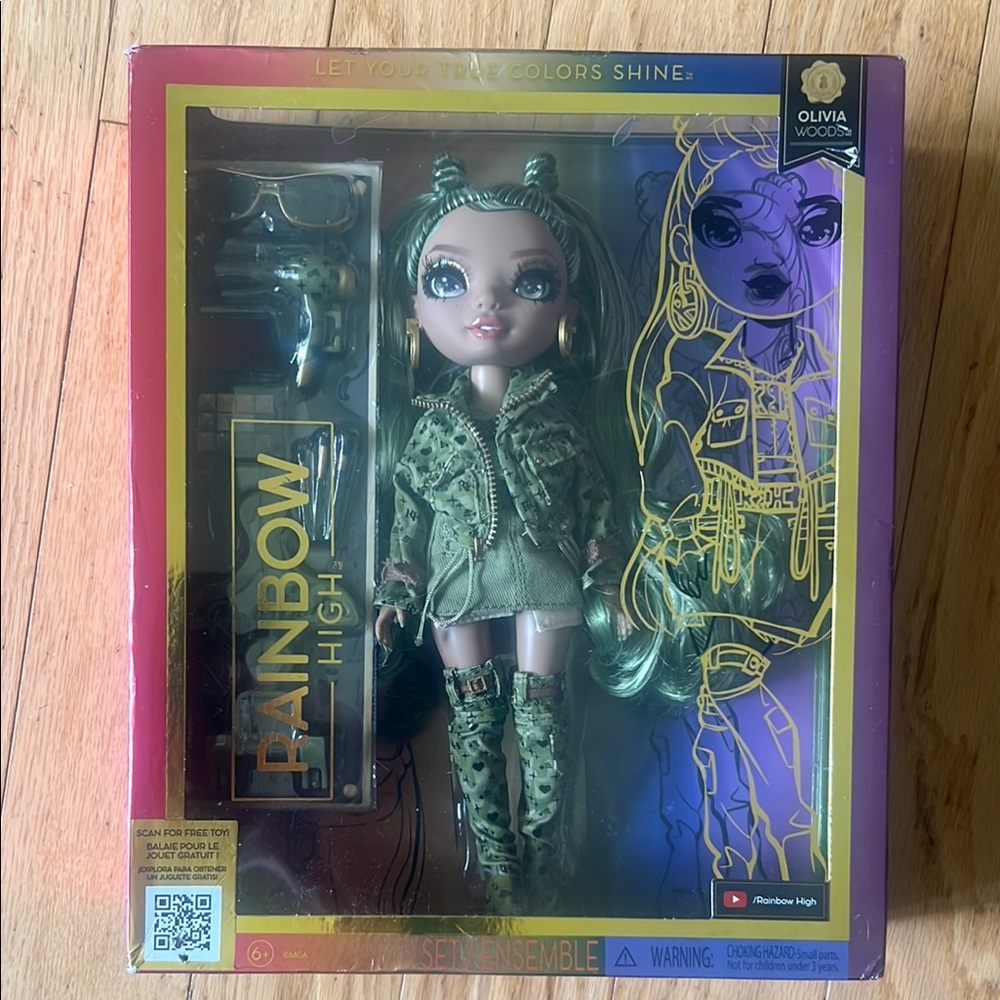 Rainbow Green Fashion Doll with Accessories